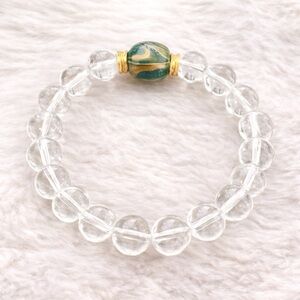 Handmade Clear Quartz Beaded Bracelet